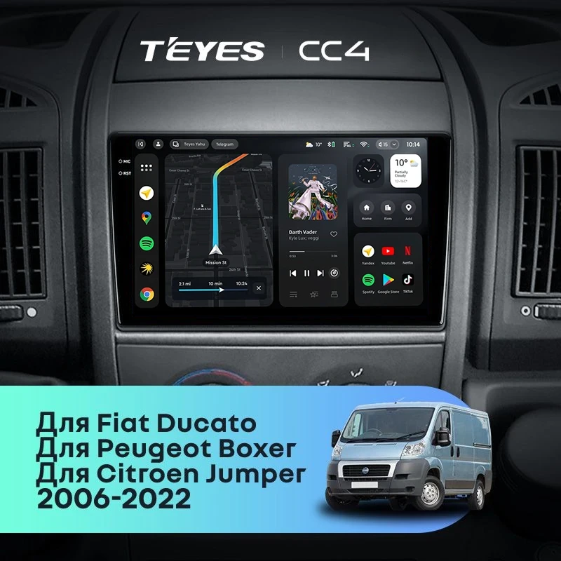 Штатная магнитола Teyes CC4 6/64 Fiat Ducato 3 (2006-2022)