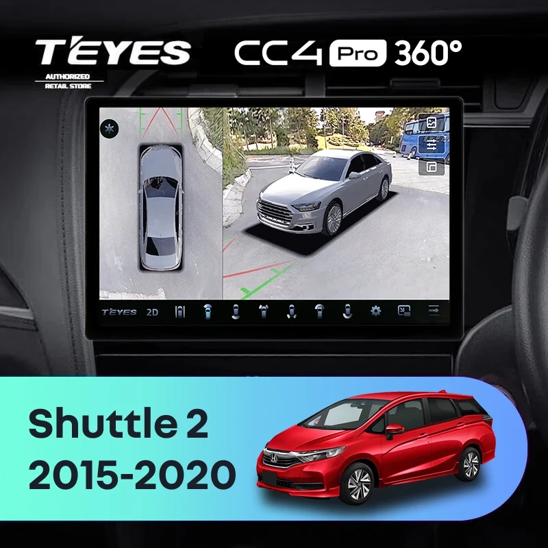 Штатная магнитола Teyes CC4 Pro 360 12/256 Honda Shuttle 2 (2015-2020) Правый руль (13")