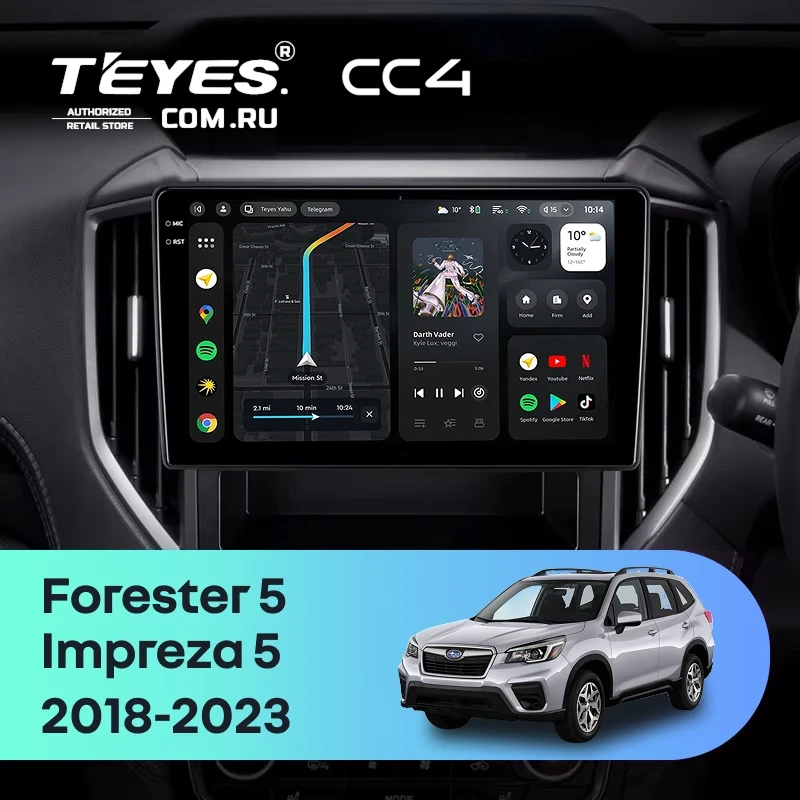 Штатная магнитола Teyes CC4 6/64 Subaru Impreza 5 (2018-2023)