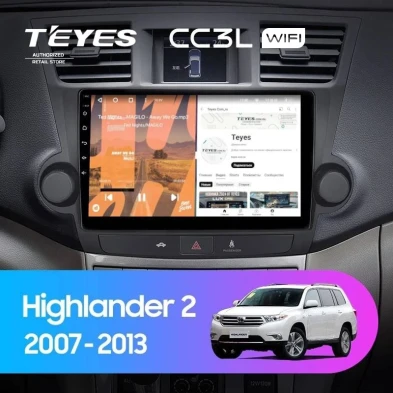 Штатная магнитола Teyes CC3L WiFi 2/32 Toyota Highlander 2 XU40 (2007-2013) F2 10"