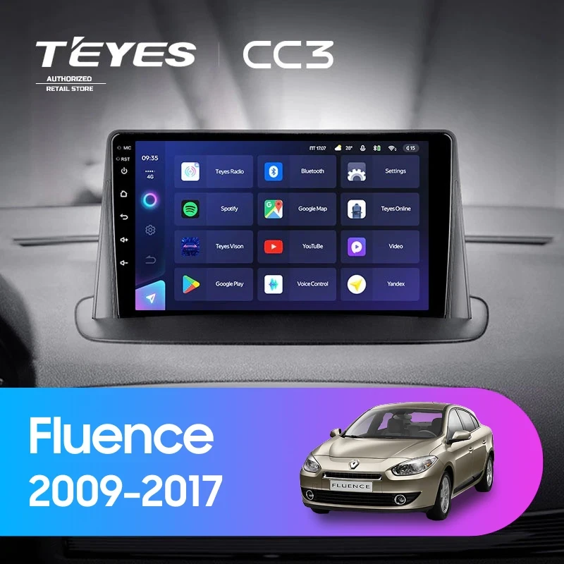 Штатная магнитола Teyes CC3 4/32 Renault Fluence (2009-2017)