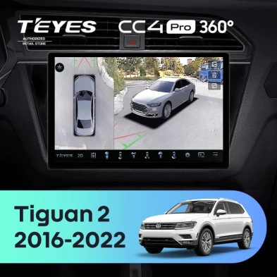 Штатная магнитола Teyes CC4 Pro 360 12/256 Volkswagen Tiguan 2 (2016-2022) Тип-A (13")