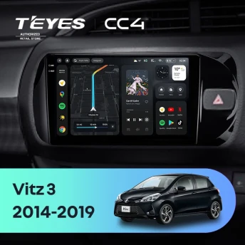 Штатная магнитола Teyes CC4 6/64 Toyota Vitz III XP130 (2014-2019) Правый руль