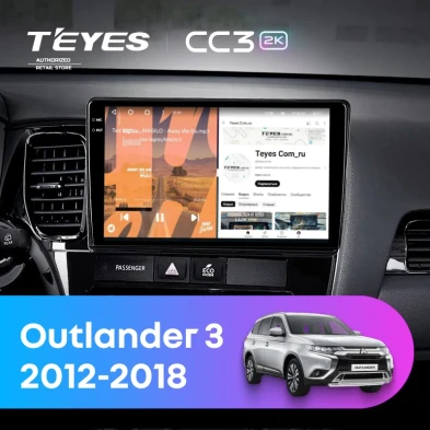 Штатная магнитола Teyes CC3 2K 4/64 Mitsubishi Outlander 3 (2012-2018) Тип-B