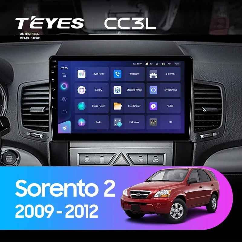 Штатная магнитола Teyes CC3L 4/64 Kia Sorento 2 XM (2009-2012) Тип-B