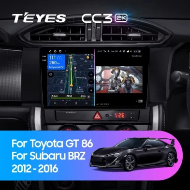 Штатная магнитола Teyes CC3 2K 360 6/128 Toyota GT 86 (2012-2016) Правый руль