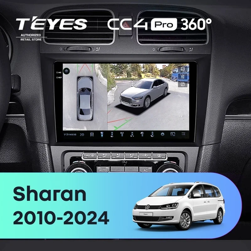 Штатная магнитола Teyes CC4 Pro 360 12/256 Volkswagen Sharan (2010-2024)