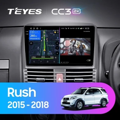 Штатная магнитола Teyes CC3 2K 360 6/128 Toyota Rush (2015-2018) Правый руль