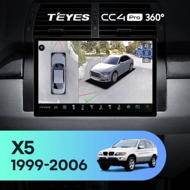 Штатная магнитола Teyes CC4 Pro 360 8/128 BMW X5 E39 E53 (1999-2006) (11")