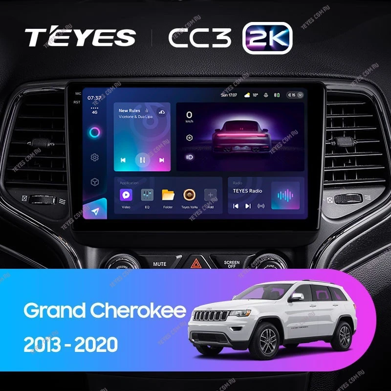 Штатная магнитола Teyes CC3 2K 4/32 Jeep Grand Cherokee WK2 (2013-2020) F1