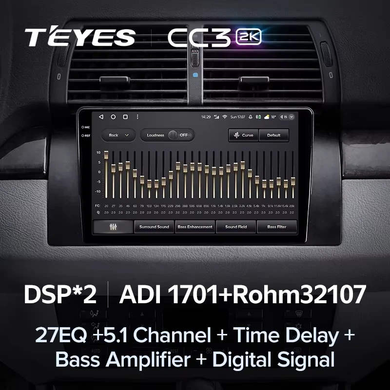 Штатная магнитола Teyes CC3 2K 6/128 BMW X5 E39 E53 (1999-2006)