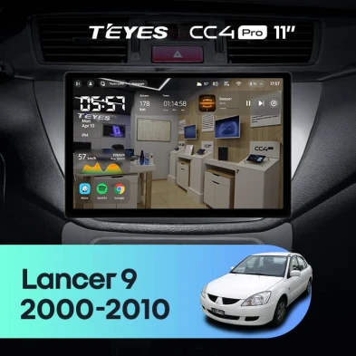 Штатная магнитола Teyes CC4 Pro 12/256 Mitsubishi Lancer 9 CS (2000-2010) (11")