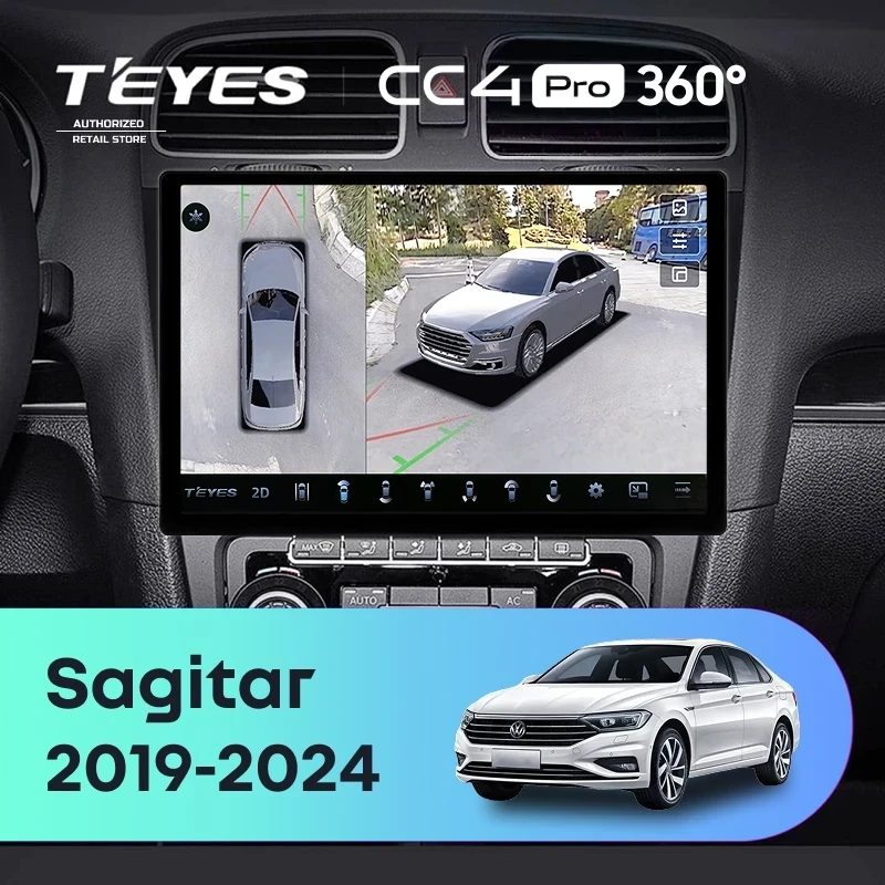 Штатная магнитола Teyes CC4 Pro 360 12/256 Volkswagen Sagitar (2019-2024) (11")
