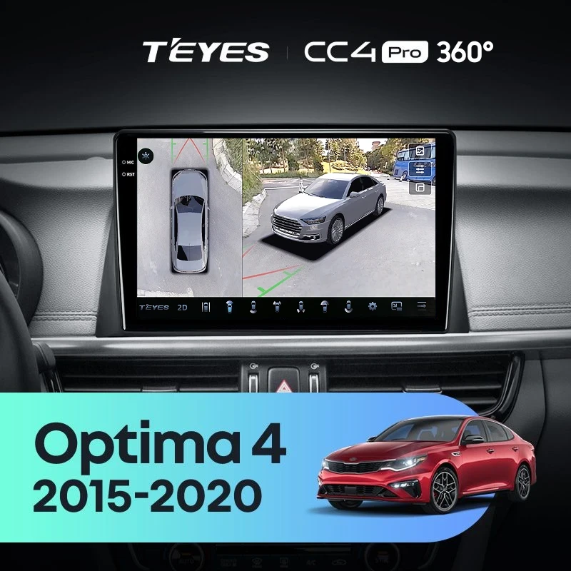 Штатная магнитола Teyes CC4 Pro 360 12/256 Kia Optima 4 JF (2015-2020) Тип-A
