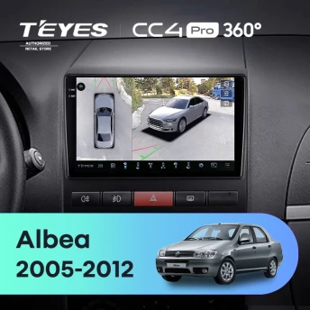 Штатная магнитола Teyes CC4 Pro 360 8/128 Fiat Albea (2005-2012)
