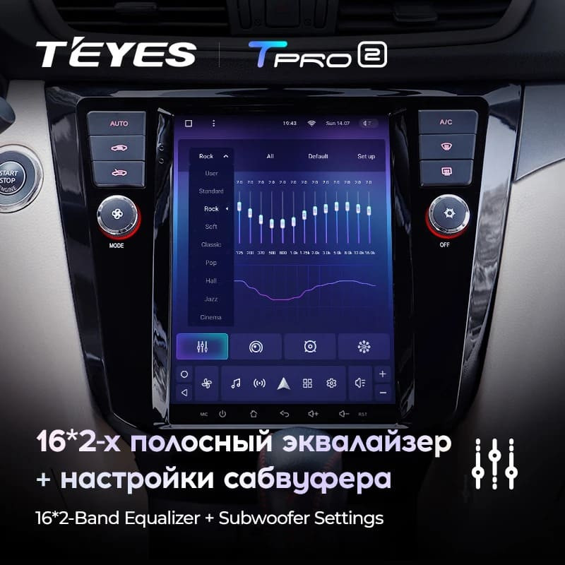 Штатная магнитола Tesla style Teyes TPRO 2 4/64 Nissan X-Trail 3 T32 (2013-2022)