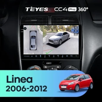 Штатная магнитола Teyes CC4 Pro 360 12/256 Fiat Linea (2006-2012)