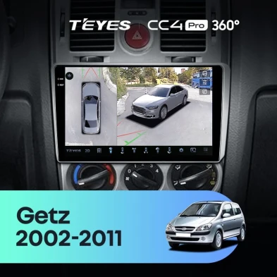 Штатная магнитола Teyes CC4 Pro 360 8/128 Hyundai Getz 1 (2002-2011) F1