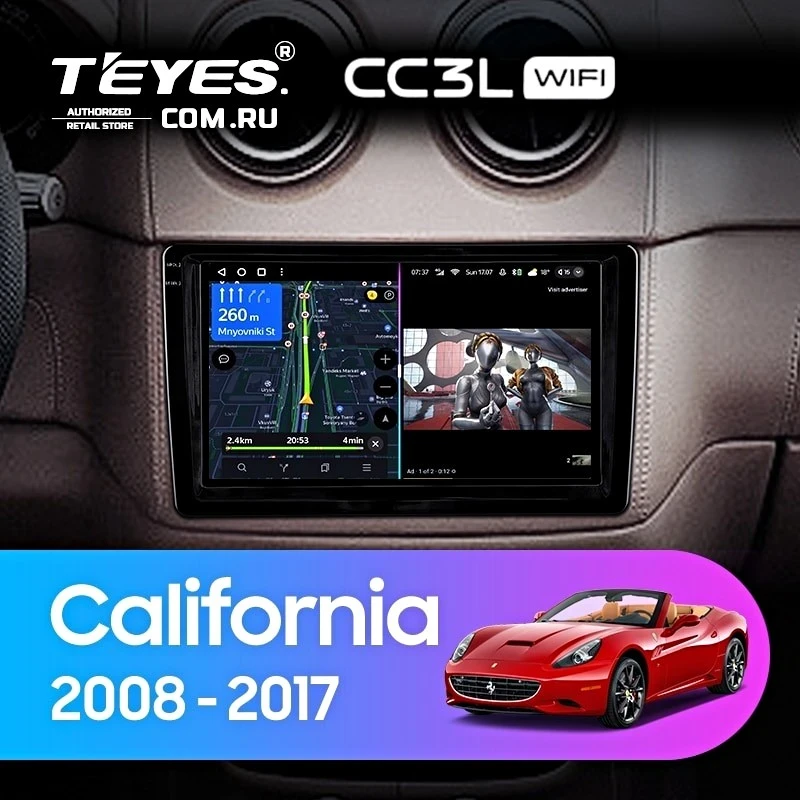 Штатная магнитола Teyes CC3L WiFi 2/32 Ferrari California (2008-2017)