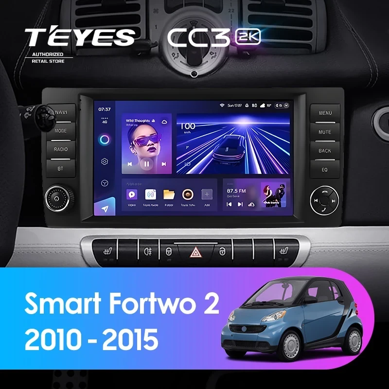 Штатная магнитола Teyes CC3 2K 6/128 Mercedes-Benz Smart Fortwo 2 (2010-2015) F2