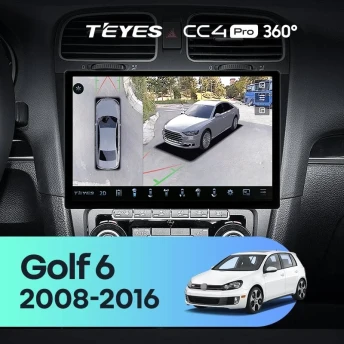 Штатная магнитола Teyes CC4 Pro 360 8/128 Volkswagen Golf 6 (2008-2016) (13")