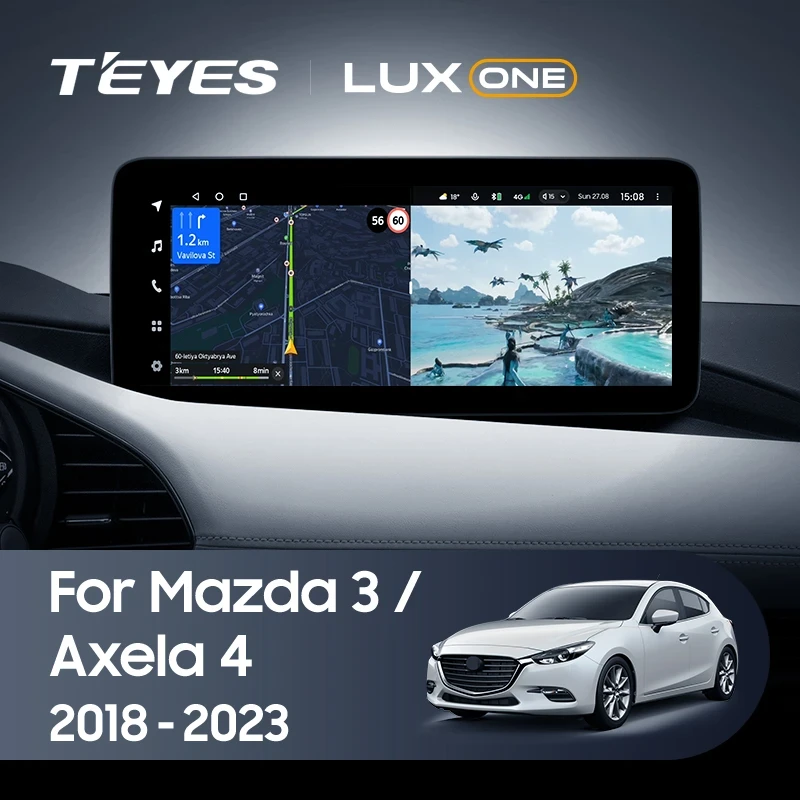 Штатная магнитола Teyes LUX ONE 4/64 Mazda 3 BP (2018-2023) Тип-A