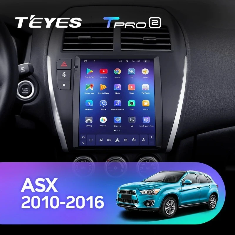Штатная магнитола Tesla style Teyes TPRO 2 3/32 Mitsubishi ASX 1 (2010-2016) Тип-A
