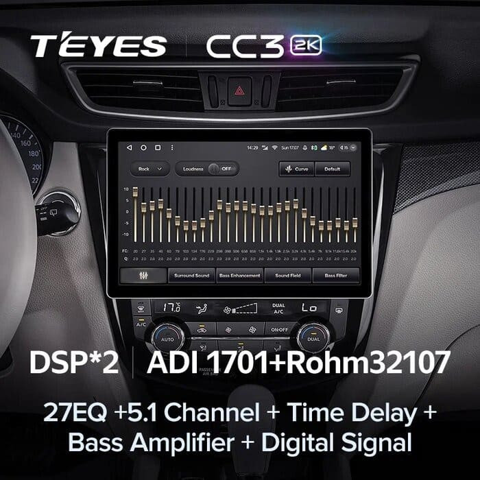 Штатная магнитола Teyes CC3 2K 4/32 Nissan X-Trail 3 T32 (2013-2021) F2 Тип-C (11")