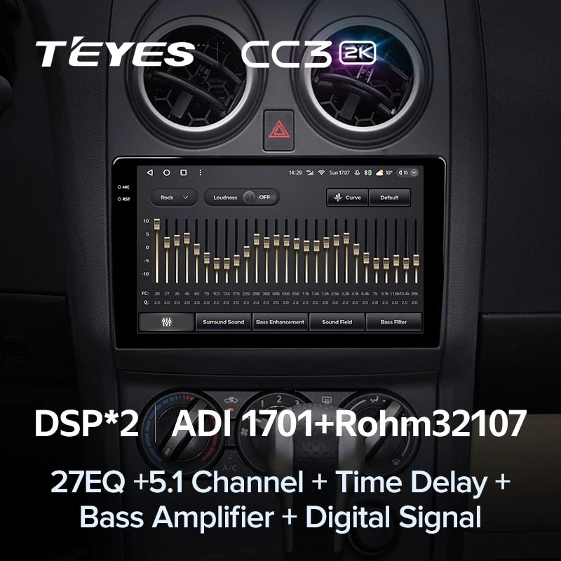 Штатная магнитола Teyes CC3 2K 4/64 Nissan Qashqai 1 J10 (2006-2013) F1