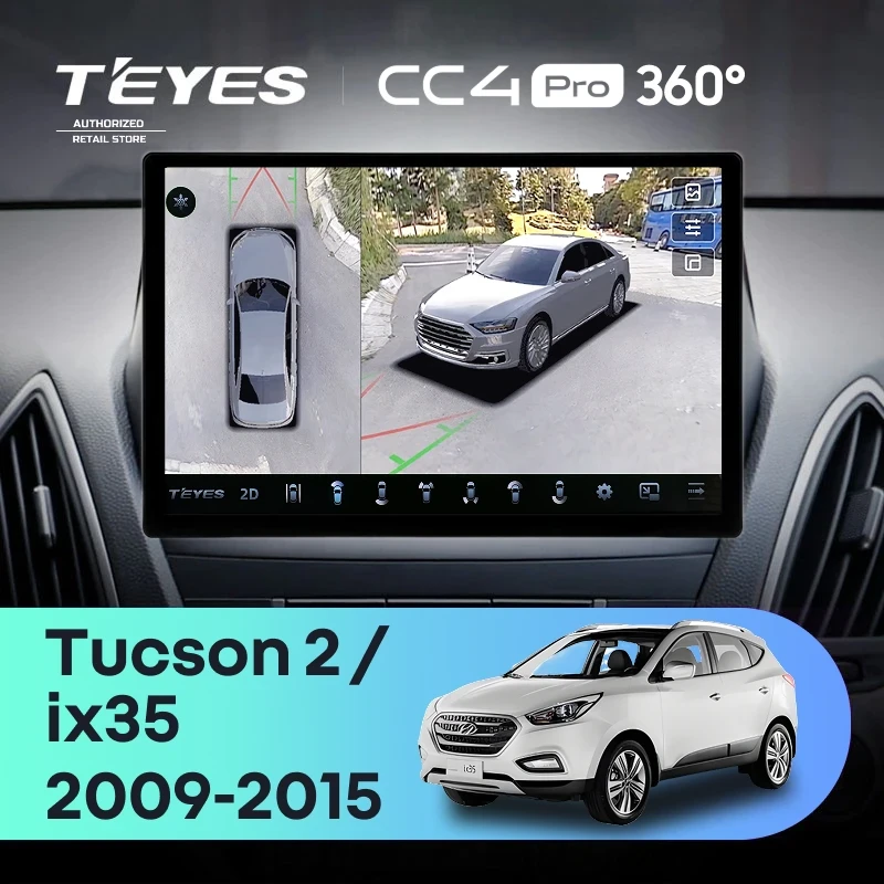 Штатная магнитола Teyes CC4 Pro 360 8/128 Hyundai ix35 (2009-2015) (Tucson 2) Тип-AB (13")
