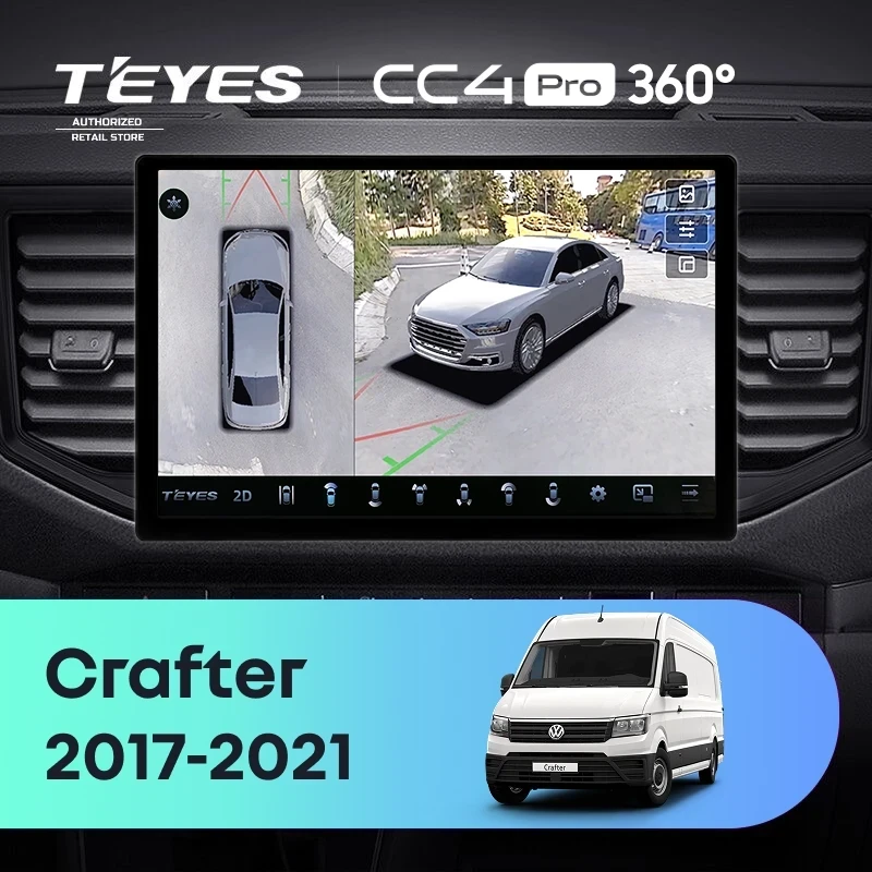 Штатная магнитола Teyes CC4 Pro 360 12/256 Volkswagen Crafter (2017-2021) (13")
