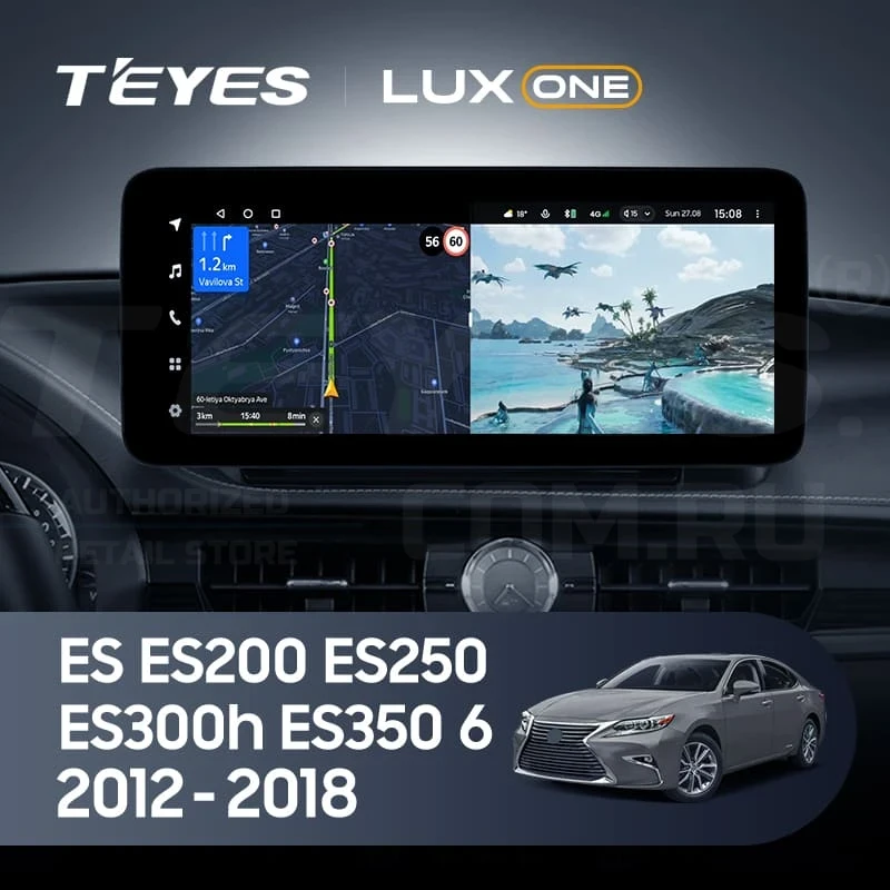 Штатная магнитола Teyes LUX ONE 4/64 Lexus ES ES200 ES250 ES300h ES350 XV60 VI 6 (2012-2018) Тип-B