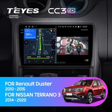 Штатная магнитола Teyes CC3 2K 6/128 Renault Duster 1 (2010-2015)