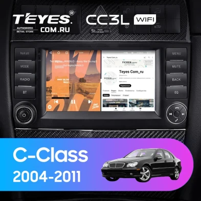 Штатная магнитола Teyes CC3L WiFi 2/32 Mercedes-Benz C-Class W203 W209 C180 C200 CL203 C209 A209 (2004-2011) 7"