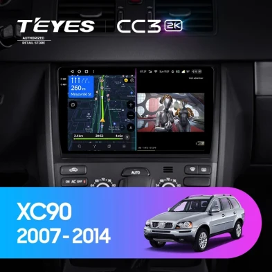 Штатная магнитола Teyes CC3 2K 4/64 Volvo XC90 (2007-2014) F2 (комплект для установки нижней части)