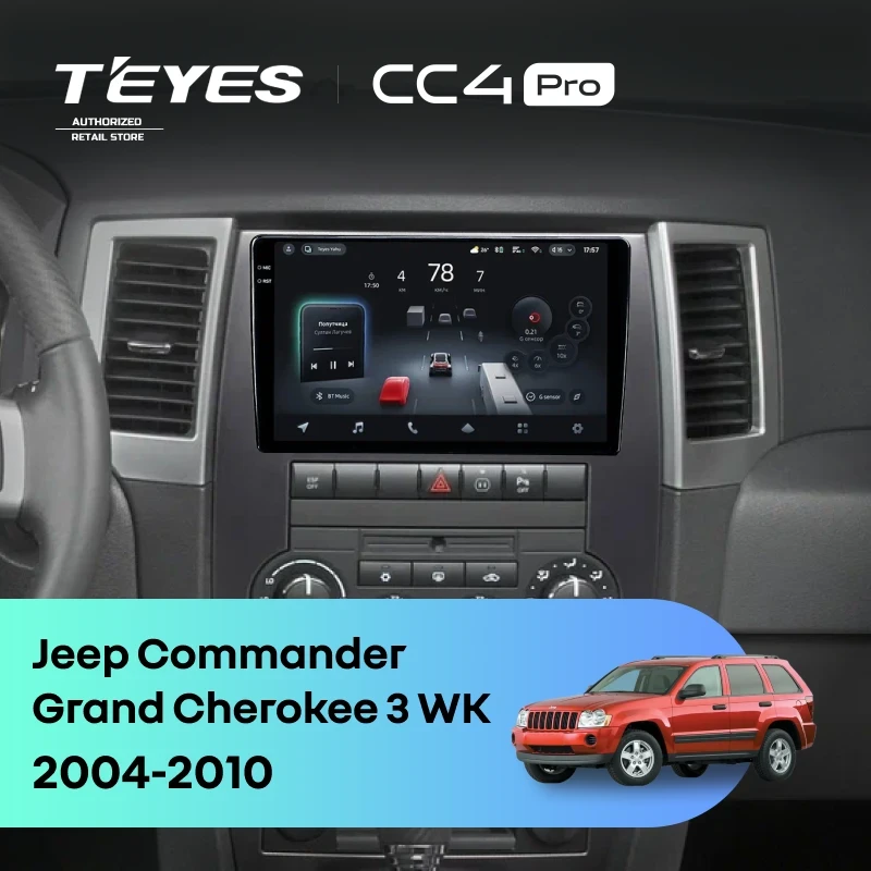 Штатная магнитола Teyes CC4 Pro 8/128 Jeep Grand Cherokee 3 WK (2004-2010)