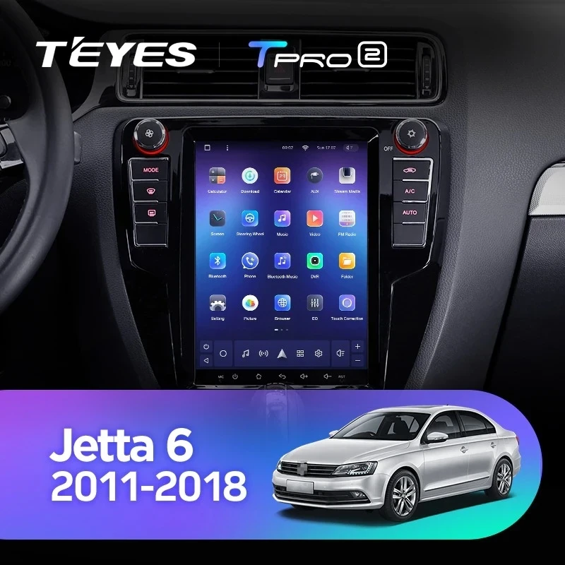 Штатная магнитола Tesla style Teyes TPRO 2 4/64 Volkswagen Jetta 6 (2011-2018) Тип-B