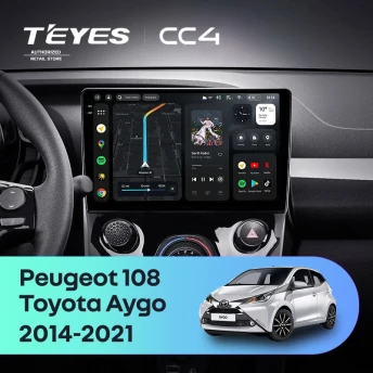 Штатная магнитола Teyes CC4 6/64 Toyota Aygo B40 (2014-2021) F1