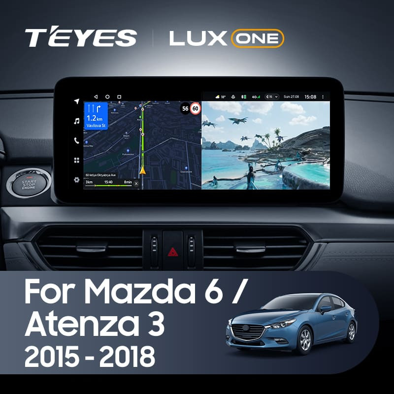 Штатная магнитола Teyes LUX ONE 4/64 Mazda 6 GJ GL (2015-2018) Тип-B