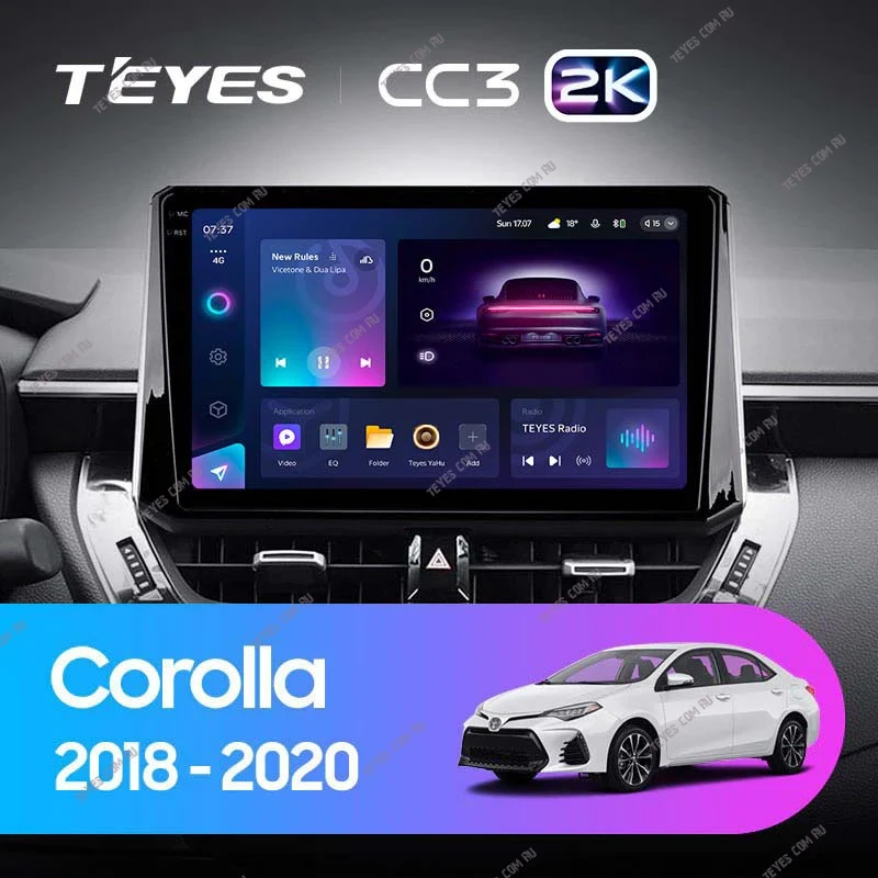 Штатная магнитола Teyes CC3 2K 4/32 Toyota Corolla 12 (2018-2020) Тип-A
