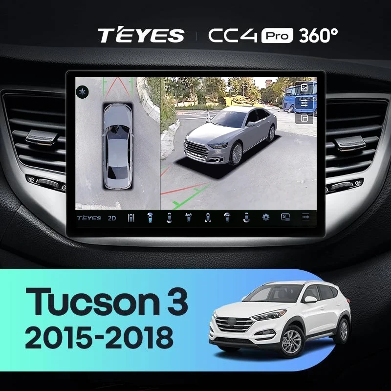 Штатная магнитола Teyes CC4 Pro 360 8/128 Hyundai Tucson 3 (2015-2018) Тип-B (13")