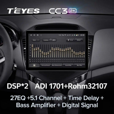 Штатная магнитола Teyes CC3 2K 4/64 Chevrolet Cruze J300 (2008-2014) (11")