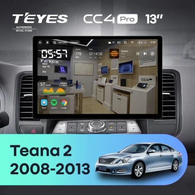 Штатная магнитола Teyes CC4 Pro 12/256 Nissan Teana J32 (2008-2013) Тип-A (13")