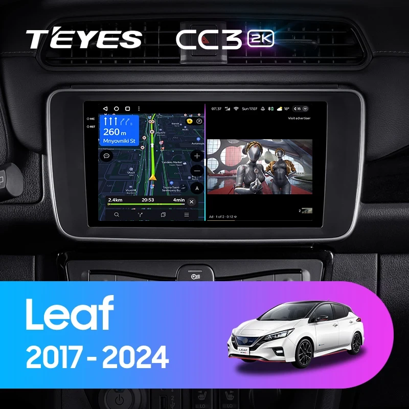 Штатная магнитола Teyes CC3 2K 4/64 Nissan Leaf ZE1 (2017-2024)