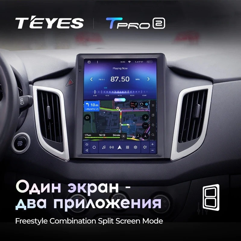 Штатная магнитола Tesla style Teyes TPRO 2 4/64 Hyundai Creta (2015-2019)