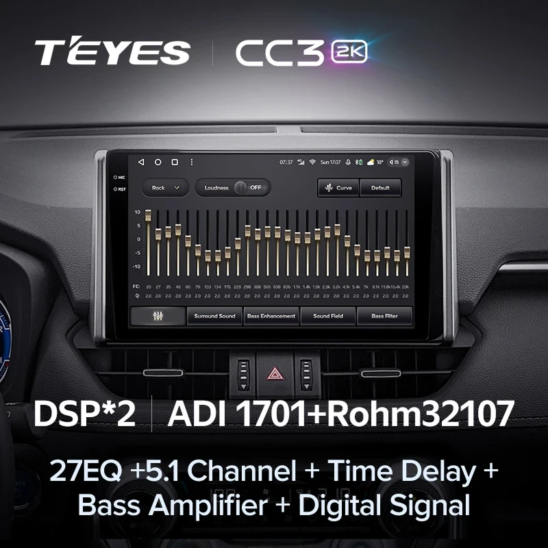 Штатная магнитола Teyes CC3 2K 4/64 Toyota RAV4 5 XA50 (2018-2023) F2 Тип-B