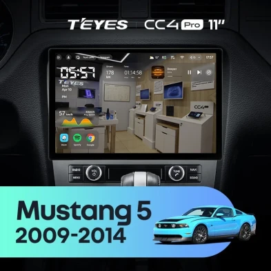 Штатная магнитола Teyes CC4 Pro 8/128 Ford Mustang 5 S-197 (2009-2014) F1 (11")