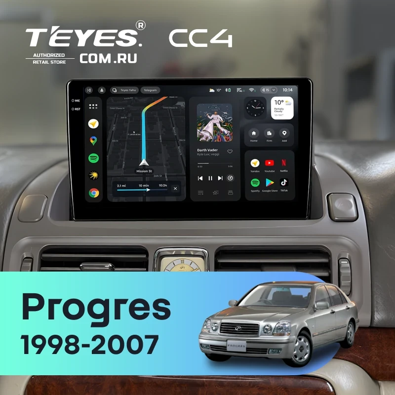 Штатная магнитола Teyes CC4 6/64 Toyota Progres (1998-2007)