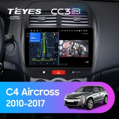 Штатная магнитола Teyes CC3 2K 4/64 Citroen C4 Aircross (2010-2017) Тип-B