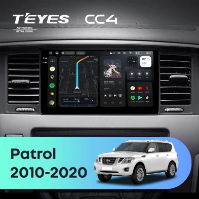 Штатная магнитола Teyes CC4 6/64 Nissan Patrol Y62 (2010-2020) F1 9"